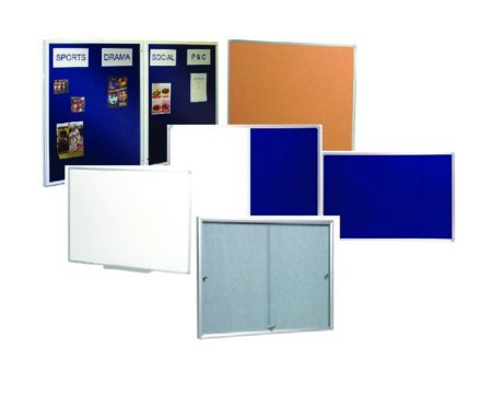 Photo of mixed Vista products whiteboards, pin boards and notice boards