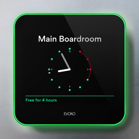 The Evoko Liso room booking manager is easy to book a meeting room on