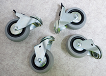 Photo of 4 soft tyred 75mm castors