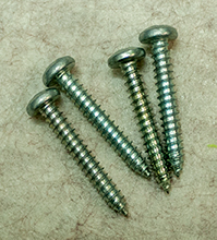 Photo of 4 self tapping pan head screws
